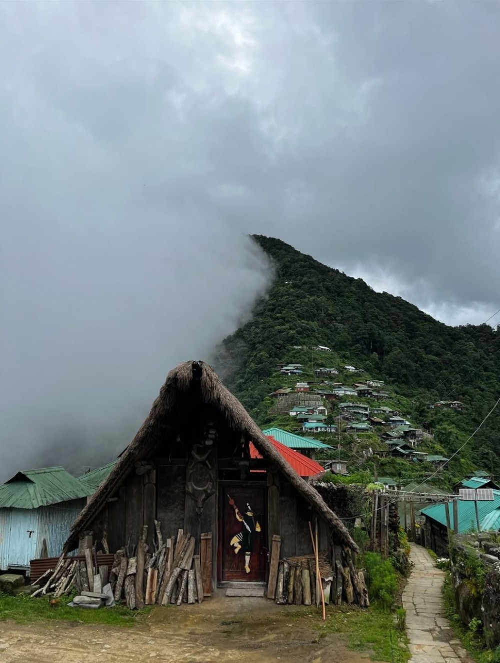 Benreu village, also called ‘Mount Pauna Tourist Village’, is slowly gaining momentum as one of the top tourist destinations in Nagaland state. (Photo Courtesy: apen.small_villageguy on Instagram)